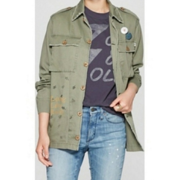 Junk Food Clothing Jackets & Blazers - NWT Long Live Rock Utility Military Jacket L